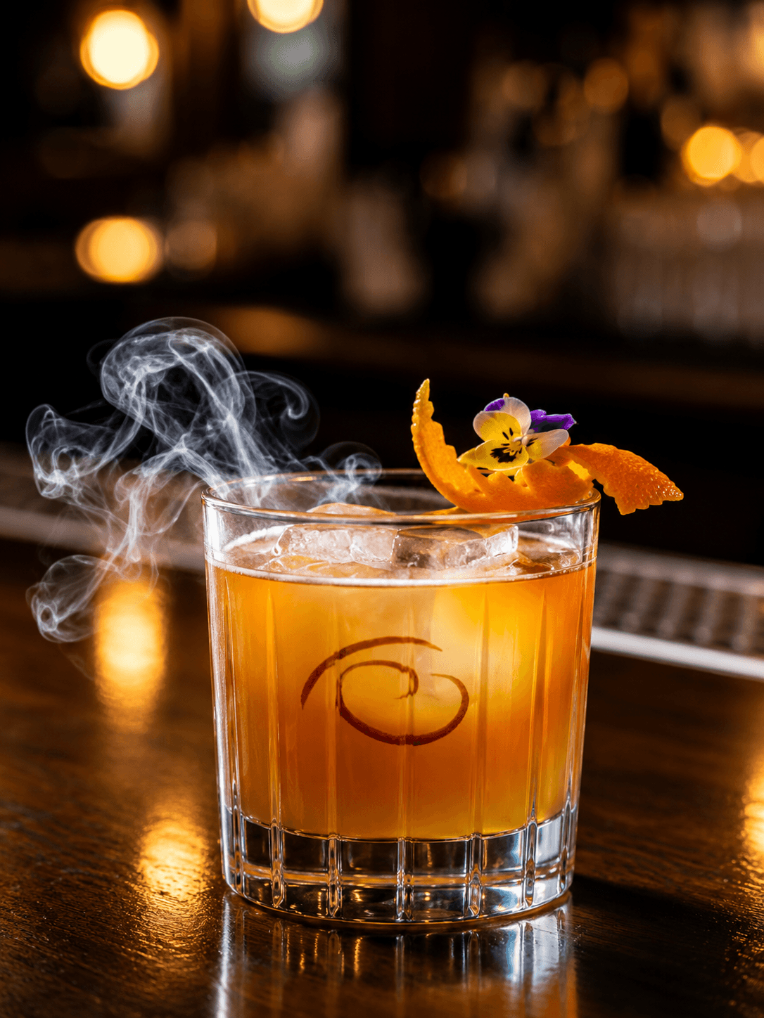 Craft cocktail in elegant glass